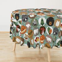 Woodland Animals Felt Applique Cheater Quilt