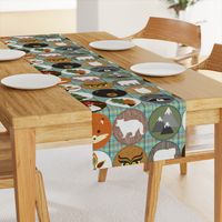 Woodland Animals Felt Applique Cheater Quilt