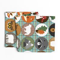 Woodland Animals Felt Applique Cheater Quilt