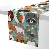 Woodland Animals Felt Applique Cheater Quilt