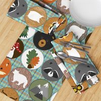 Woodland Animals Felt Applique Cheater Quilt