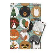 Woodland Animals Felt Applique Cheater Quilt