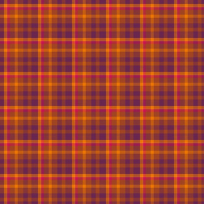 Rusty Orange, Wine, Berry, Orange Plaid