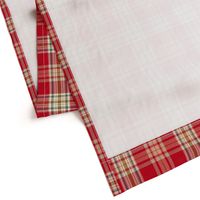 Red Holiday Plaid with a linen texture