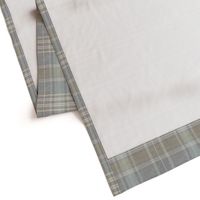 Plaid in Neutral gray with distressed linen texture