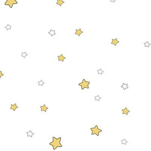 1196 Reindeer Babes Nursery - coordinate2 stars - white