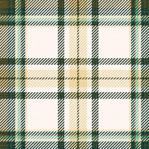 Fall Plaid in Cream and Green