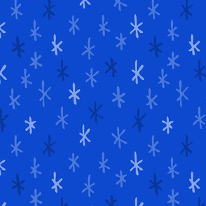 Royal Blue Asterisk Texture Fat Eighth // Bright + Playful Color with Hand Drawn Geometric Motifs in Tints + Shades // Modern Quilting Collection // Small Scale // ZirkusDesign