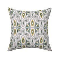 Broderie - Ikat Geometric Flax Large Scale