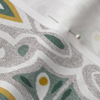 Broderie - Ikat Geometric Flax Large Scale