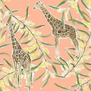 Giraffes watercolor