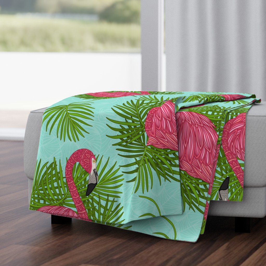 TROPICAL FLAMINGO _ LEAVE PATTERN 32