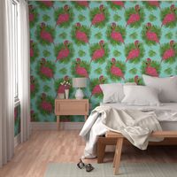 TROPICAL FLAMINGO _ LEAVE PATTERN 32