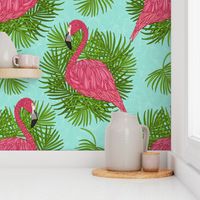 TROPICAL FLAMINGO _ LEAVE PATTERN 32