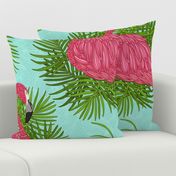 TROPICAL FLAMINGO _ LEAVE PATTERN 32