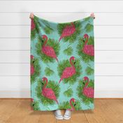 TROPICAL FLAMINGO _ LEAVE PATTERN 32