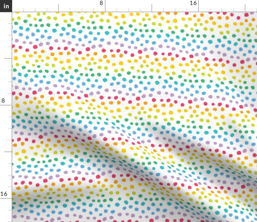 uneven rainbow dots