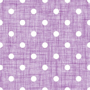 purple linen dots