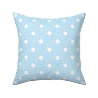 baby blue linen dots