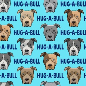 Hug-a-bull - pit bulls - American Pit Bull Terrier dog - blue - LAD19