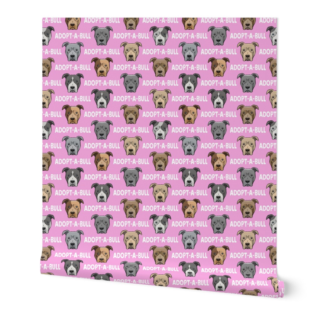 Adopt-a-bull - pit bulls - American Pit Bull Terrier dog - pink - LAD19
