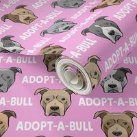 Adopt-a-bull - pit bulls - American Pit Bull Terrier dog - pink - LAD19