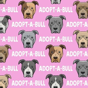 Adopt-a-bull - pit bulls - American Pit Bull Terrier dog - pink - LAD19