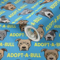 Adopt-a-bull - pit bulls - American Pit Bull Terrier dog - blue and yellow - LAD19