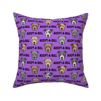 Adopt-a-bull - pit bulls - American Pit Bull Terrier dog - purple - LAD19