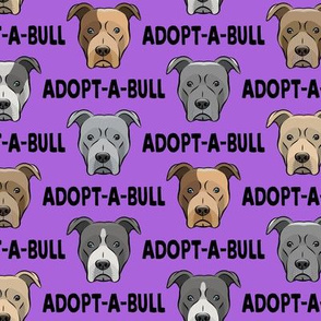 Adopt-a-bull - pit bulls - American Pit Bull Terrier dog - purple - LAD19