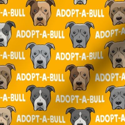 Adopt-a-bull - pit bulls - American Pit Bull Terrier dog - yellow - LAD19