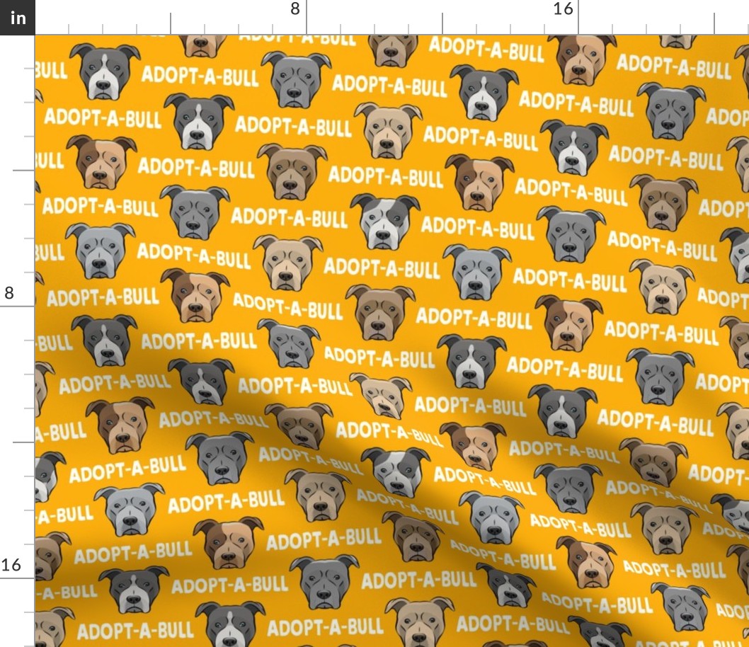 Adopt-a-bull - pit bulls - American Pit Bull Terrier dog - yellow - LAD19