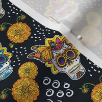 Sugar Skulls & Marigolds-Small