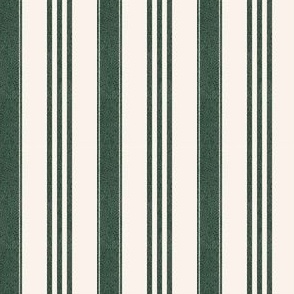 Harvest Distressed Stripe -  in Forest Green 