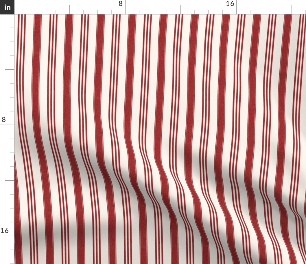 Harvest Distressed Stripe -  in Red