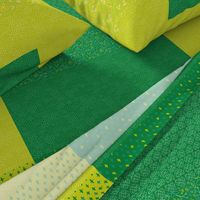 Celery and Grass Green Fat Eighth Coordinate Colors // Bright + Playful Quilting Collection with Geometric, Floral, and Botanical Motifs // Small Scale // ZirkusDesign