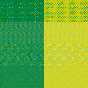 Celery and Grass Green Fat Eighth Coordinate Colors // Bright + Playful Quilting Collection with Geometric, Floral, and Botanical Motifs // Small Scale // ZirkusDesign