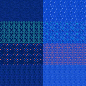 Royal Blue and Navy Fat Eighth Coordinate Colors // Bright + Playful Quilting Collection with Geometric, Floral, and Botanical Motifs // Small Scale // ZirkusDesign
