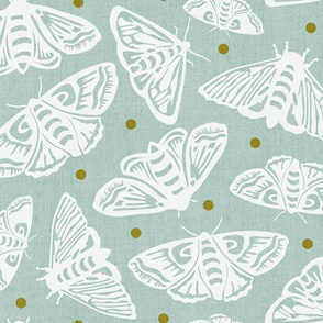 Winged Wonders - Light Sage Green Large Scale