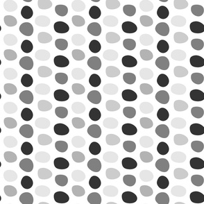 Wobbly Dots Grey Pebbles