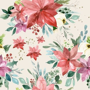 Merry Watercolor Florals // White Rock