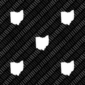 Ohio State Shape Black and White Stripes