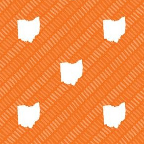 Ohio State Shape Orange and White