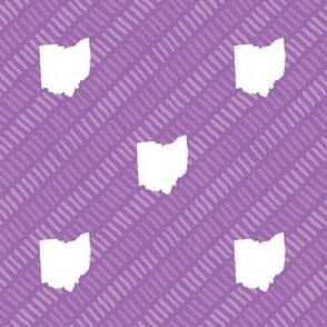 Ohio State Shape Purple and White
