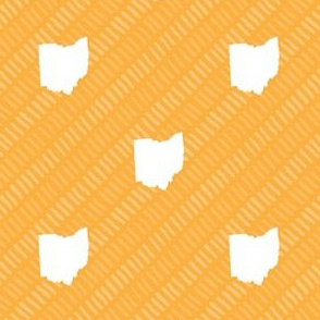 Ohio State Shape Yellow and White