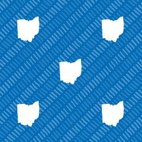 Ohio State Shape Blue and White