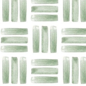 Watercolor Stripes | Sage Green