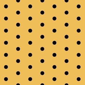 Dots / Save the Honey Bees  Polka-Dots Black on Yellow   