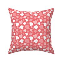 Ohio State Shape Living Coral and White