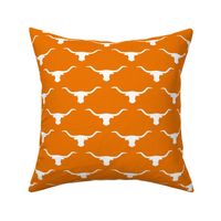 longhorn silhouette white on orange